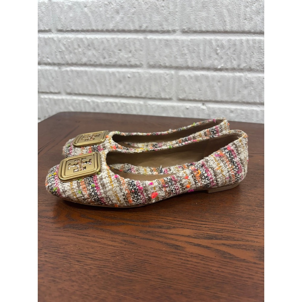 Tory Burch Georgia Ballet Tweed Flats 6.5